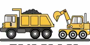 Fill dirt delivery and black dirt at a Minnesota job site