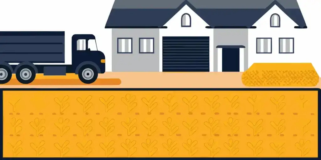 Gravel driveway project prepared for aggregate delivery in Minnesota