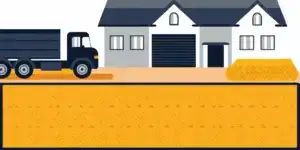 Gravel driveway project prepared for aggregate delivery in Minnesota