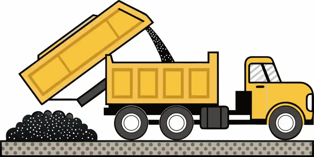 Bulk asphalt millings delivered for a Minnesota driveway