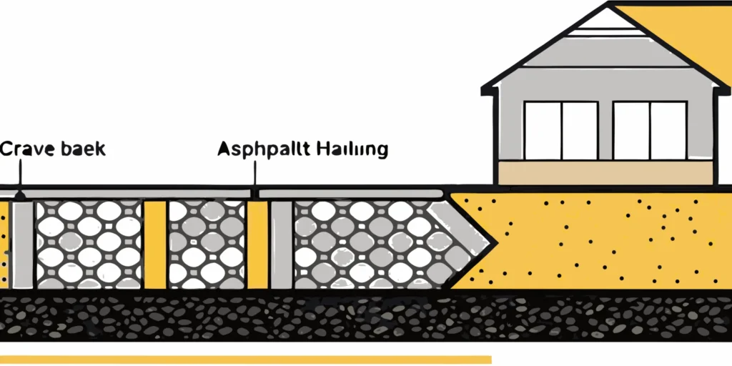 Compacted asphalt millings driveway in Minnesota