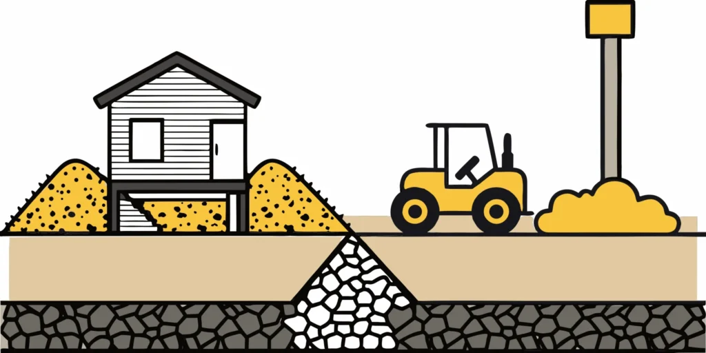 Class 2 vs Class 5 gravel base materials at a Minnesota jobsite